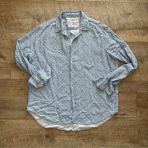 Frank & Eileen Blue Micro-Print Casual Button-Down Shirt